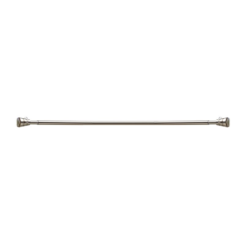 Barre à rideau ENTRE MURS coloris nickel givré diamètre barre 2 cm longueur extensible de 90,0 à 150 cm