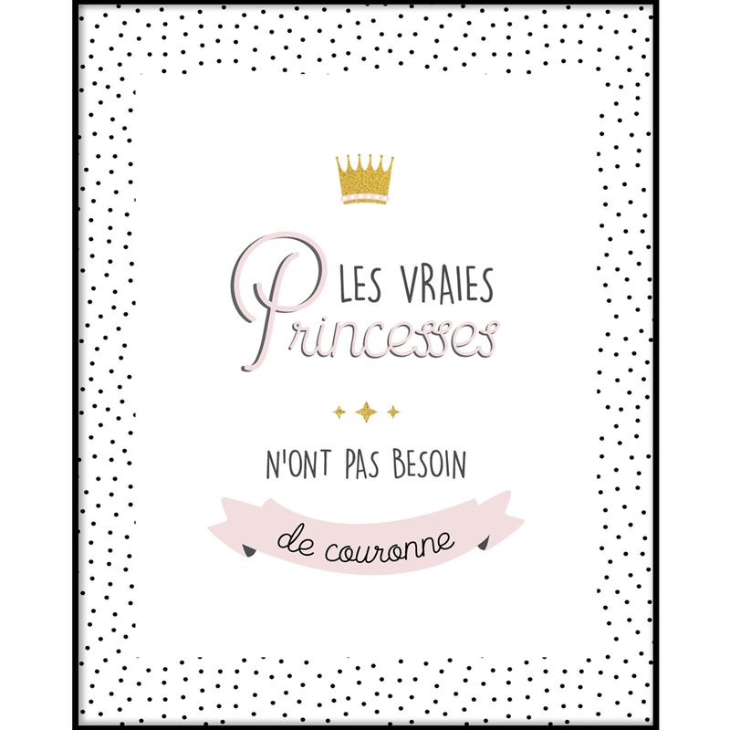 Tableau PRINCESSE coloris blanc