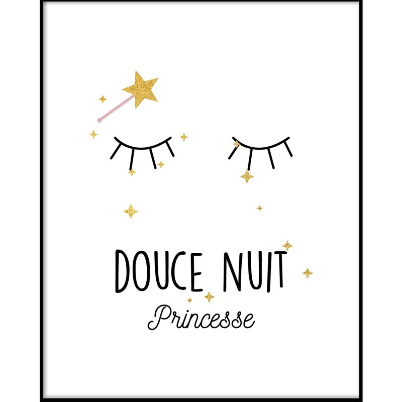 Tableau DOUCE NUIT PRINCESSE coloris blanc