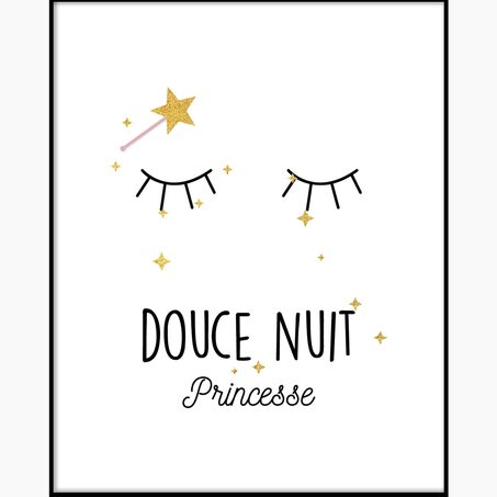 Tableau DOUCE NUIT PRINCESSE coloris blanc