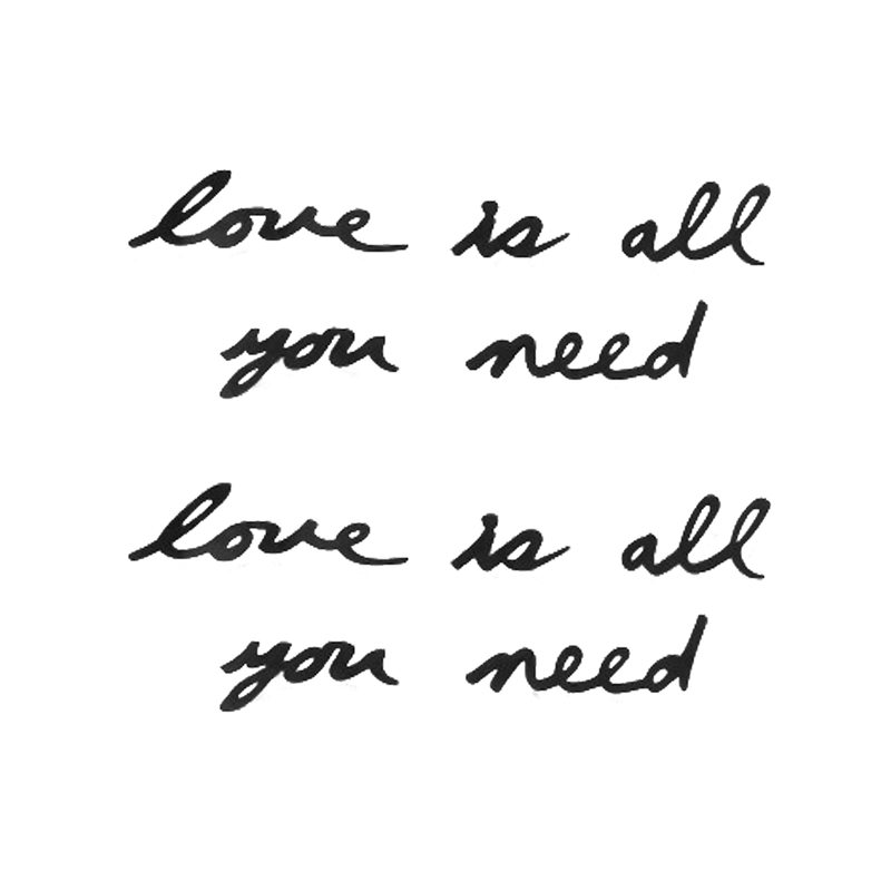 Sticker en relief MANTRA LOVE coloris noir
