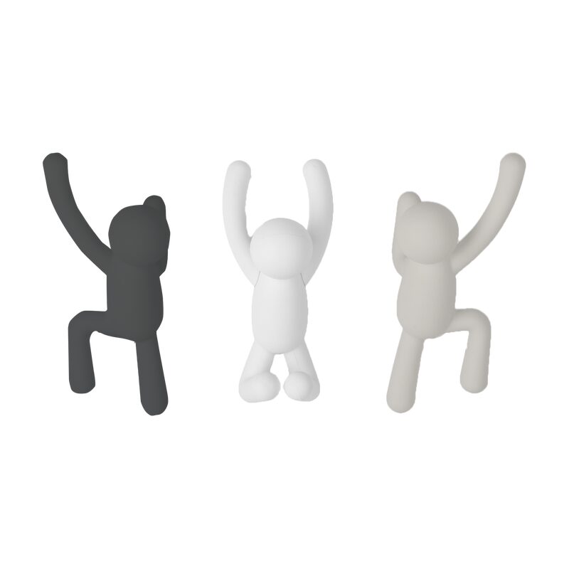 Patère BUDDY coloris gris