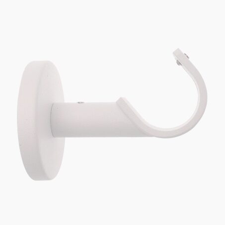 Support barre à rideau VELOURS blanc grainé 2,8 cm 6 cm