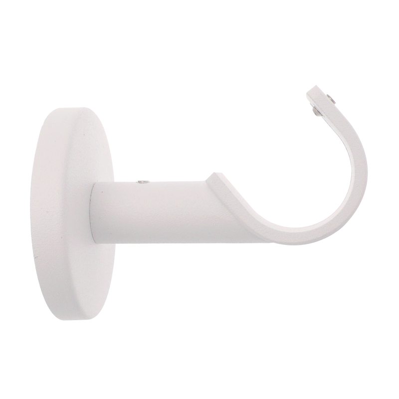 Support barre à rideau VELOURS coloris blanc grainé diamètre barre 2,8 cm longueur 6 cm