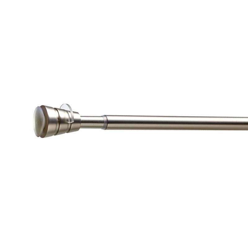 Barre à rideau ENTRE MURS coloris nickel givré diamètre barre 2 cm longueur extensible de 90,0 à 150 cm