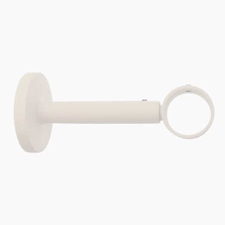 Support barre à rideau VELOURS blanc grainé 2,8 cm de 10,8 à 16 cm