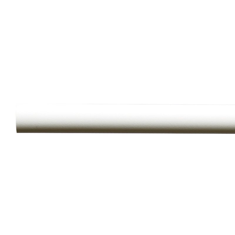 Barre à rideau VELOURS coloris blanc grainé diamètre barre 2,8 cm longueur 200 cm