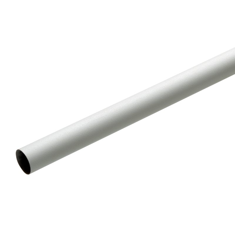 Barre à rideau VELOURS coloris blanc grainé diamètre barre 2,8 cm longueur 250 cm
