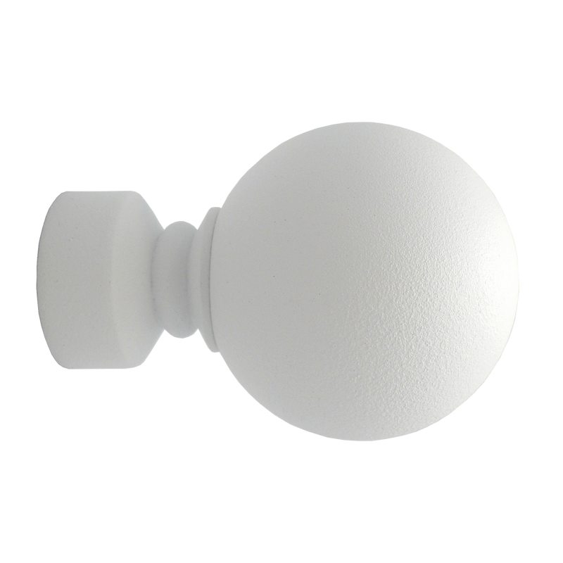 Embout VELOURS coloris blanc grainé