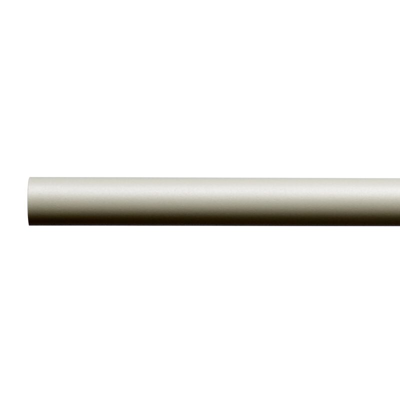 Barre à rideau VELOURS coloris gris grainé diamètre barre 2,8 cm longueur 200 cm