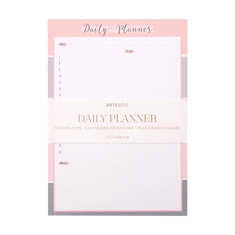 Carnet DAILY PLANS coloris rose