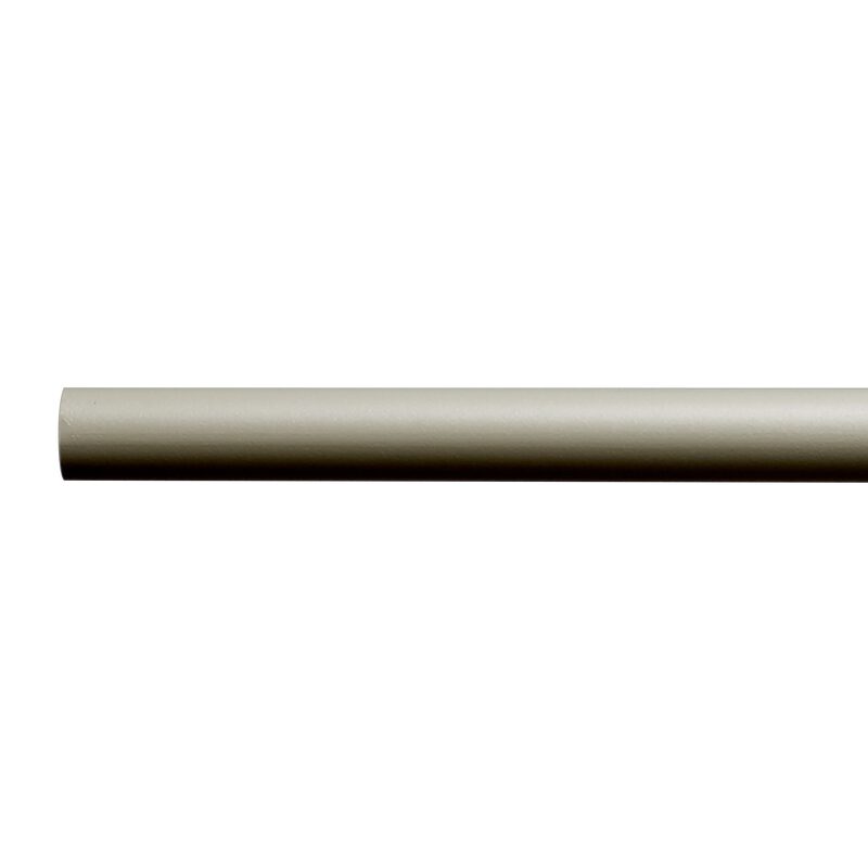 Barre à rideau VELOURS coloris gris grainé diamètre barre 2,8 cm longueur 250 cm