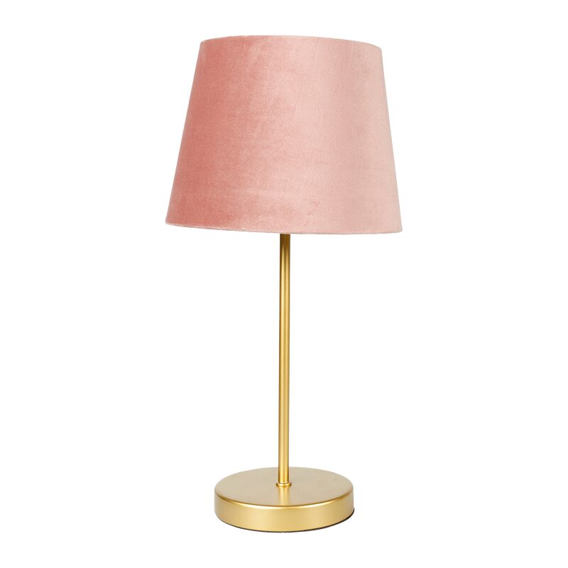 Lampe à poser VELVET GOLD coloris rose 40 x 20 cm