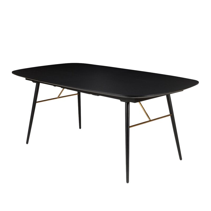 Table extensible VERONA coloris noir 180 x 105 cm