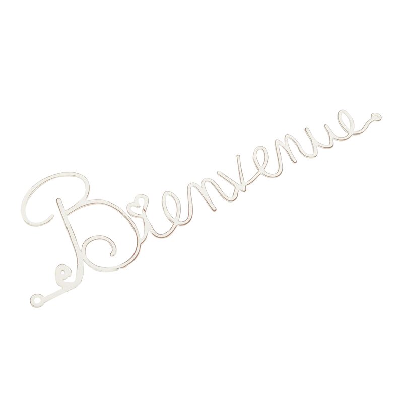 Lettrage BIENVENUE coloris blanc