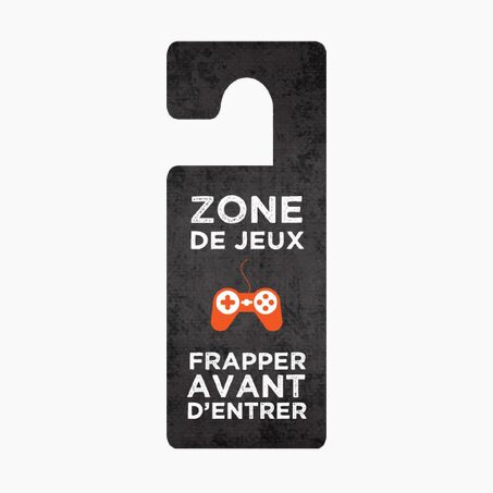 4MURS Déco de porte ZONE DE JEUX coloris noir