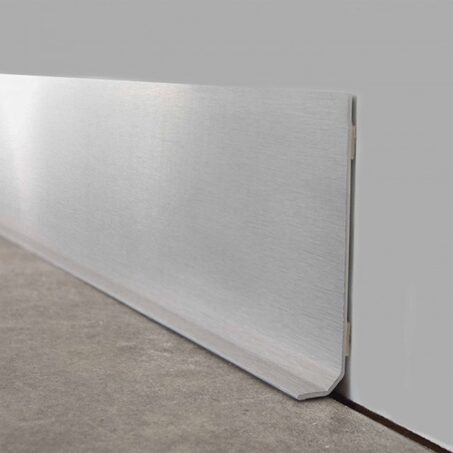 Plinthe déco ALU BROSSÉ 2M coloris argent