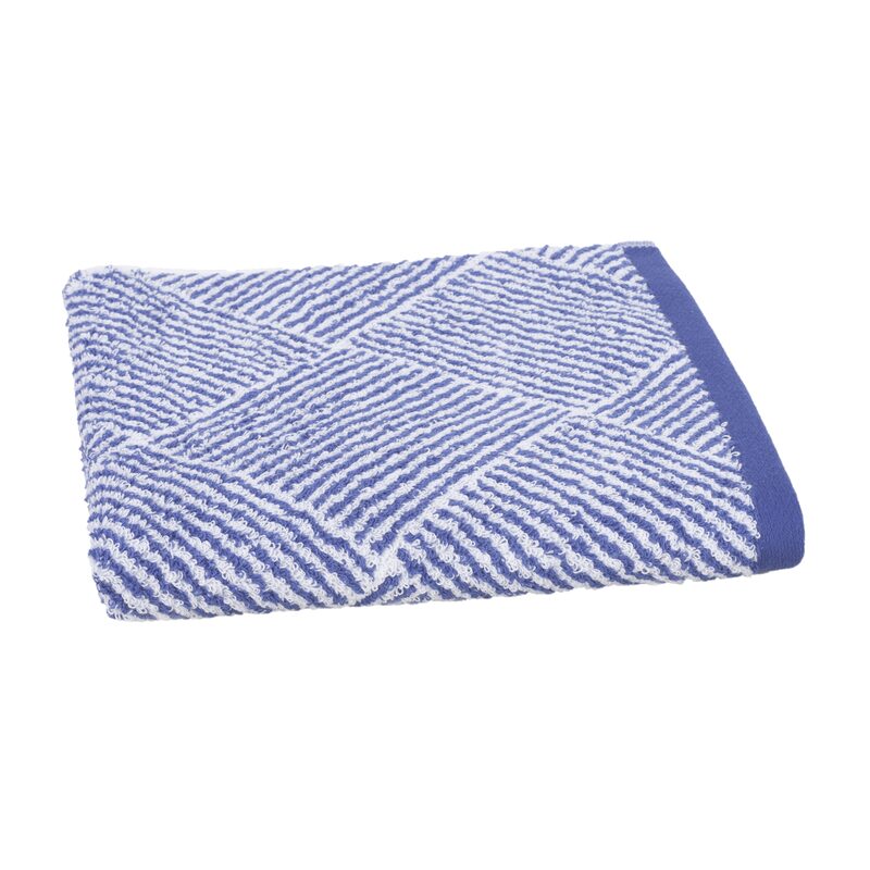 Serviette éponge SQUARE coloris bleu klein 50 x 100 cm