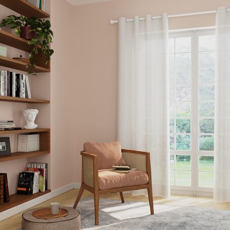 Voilage ISADORA coloris blanc 140 x 240 cm