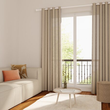 Voilage ISADORA coloris tourterelle 140 x 240 cm