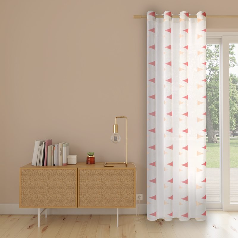 Voilage SUAT coloris corail 140 x 240 cm