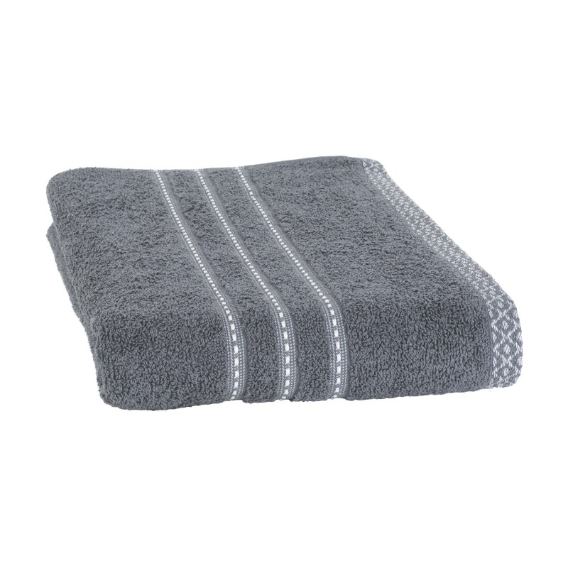 Drap de bain MIEL coloris gris 70 x 140 cm