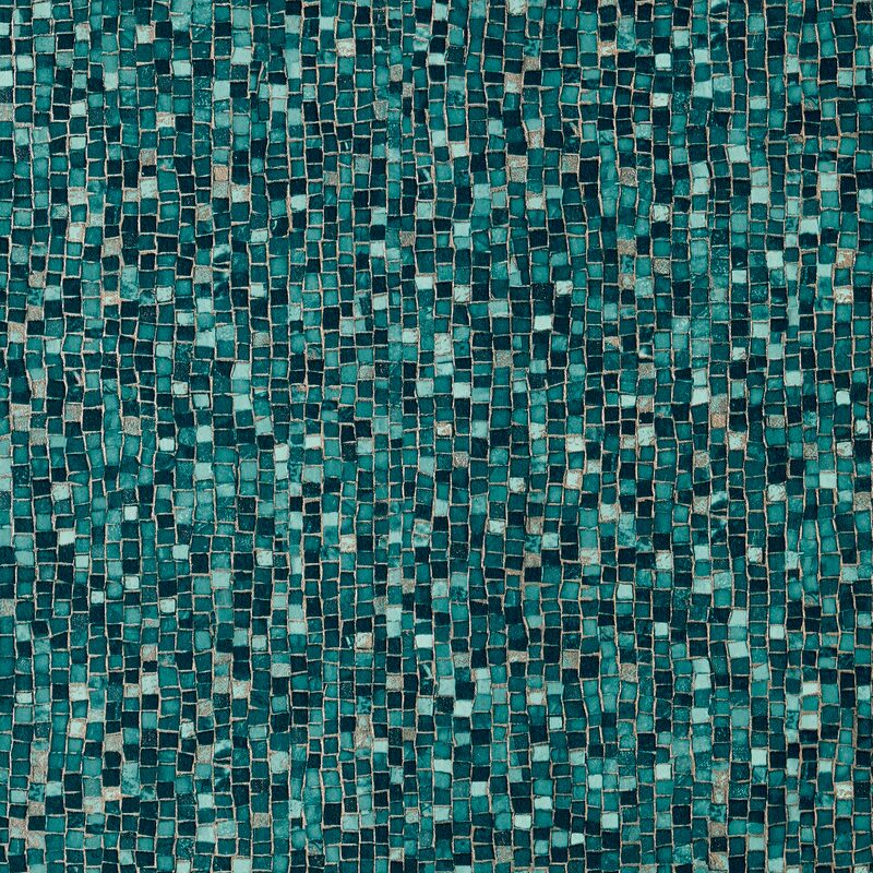 Papier peint intissé MENARA coloris vert émeraude
