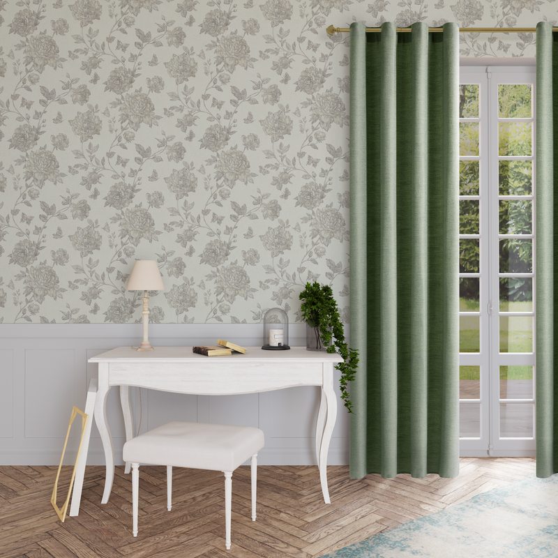Rideau PROVENCE coloris vert amande 140 x 250 cm