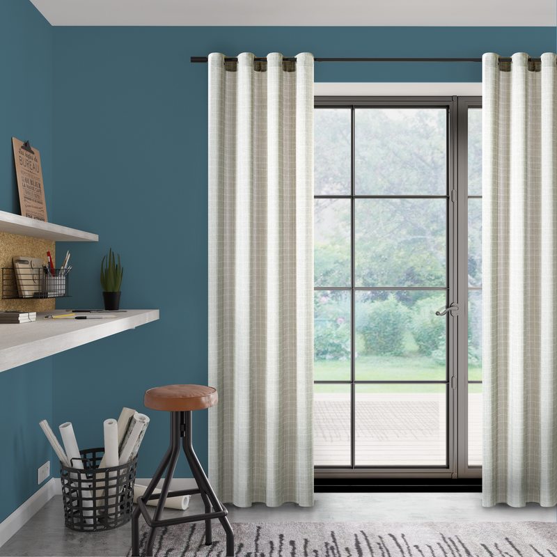 Rideau TARTAN coloris gris 140 x 260 cm