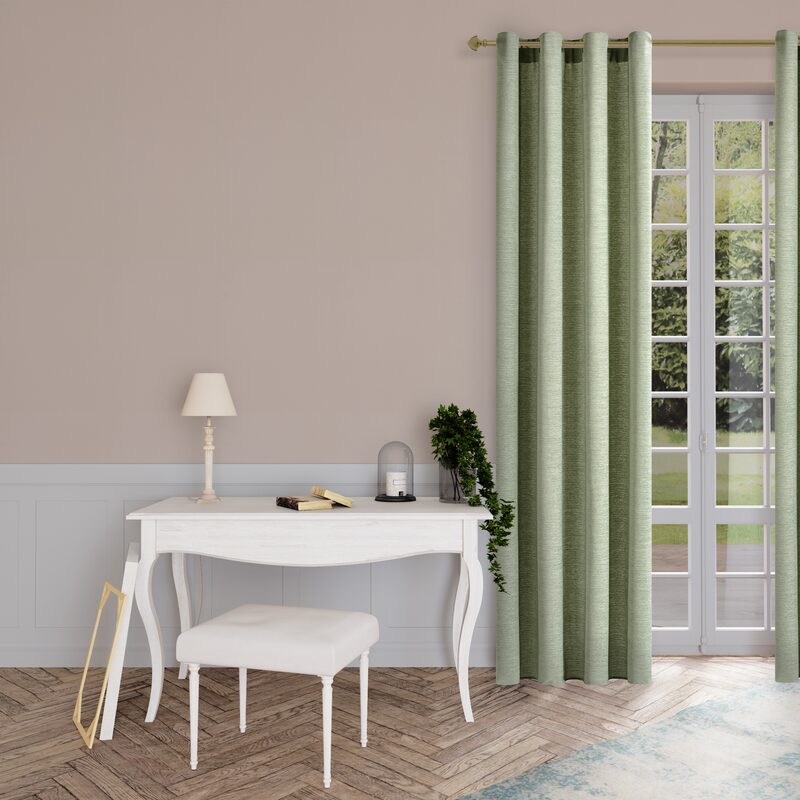 Rideau VIGO coloris vert amande 140 x 250 cm