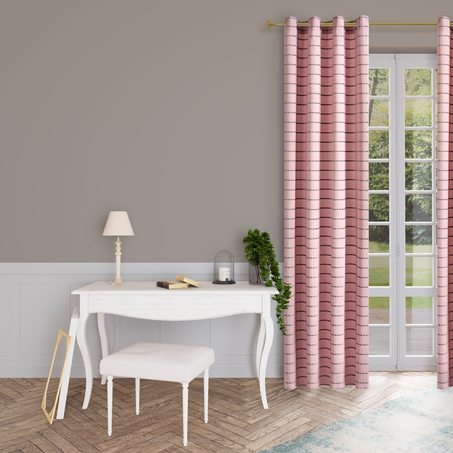 Rideau VALMONT coloris rose boudoir 140 x 240 cm