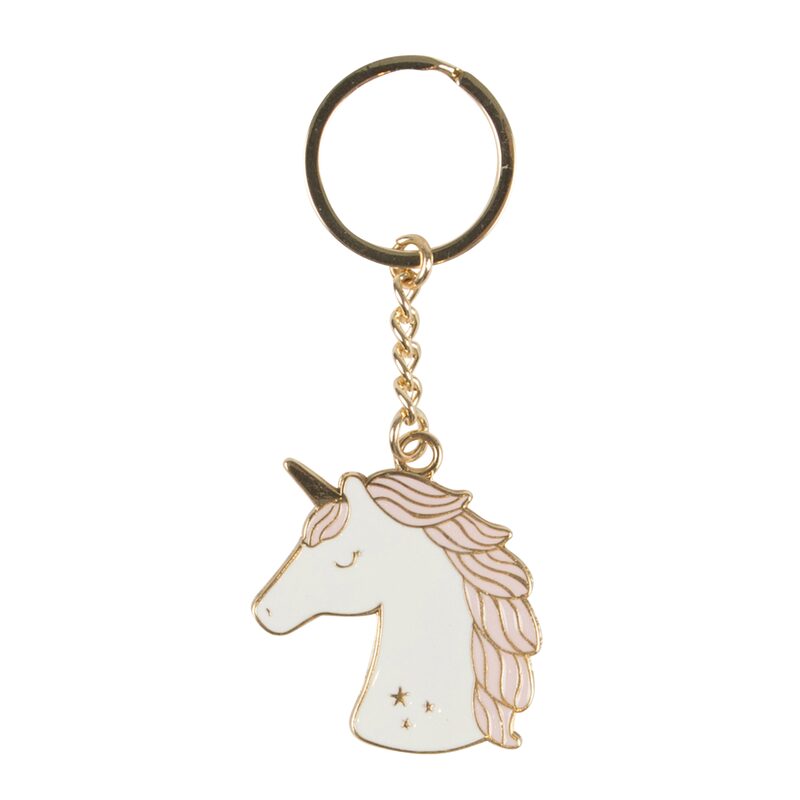 Porte clef RAINBOW UNICORN coloris blanc