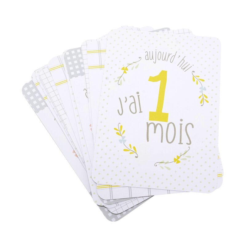Carte HAPPY FIRST YEAR coloris blanc