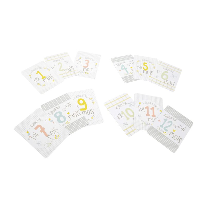 Carte HAPPY FIRST YEAR coloris blanc