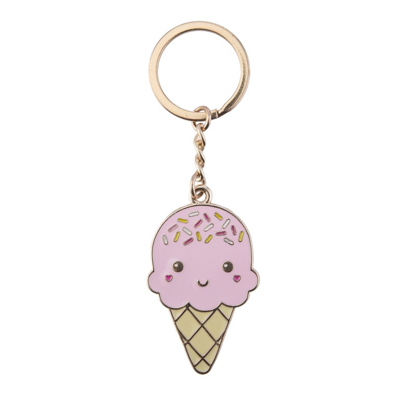 Porte clef HAPPY ICE CREAM coloris multicolore