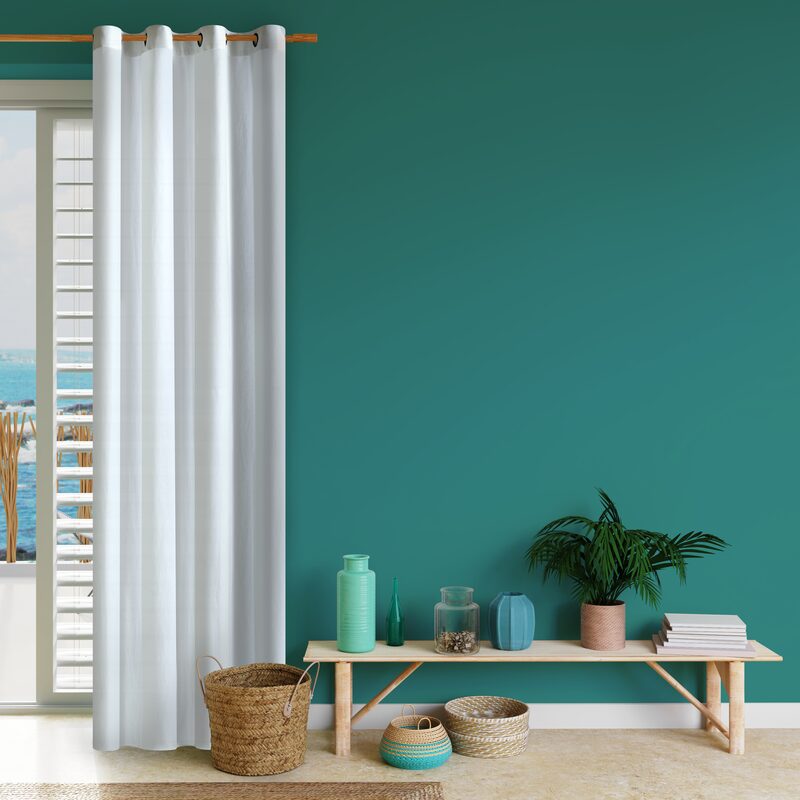 Rideau MARENGA coloris blanc 140 x 250 cm