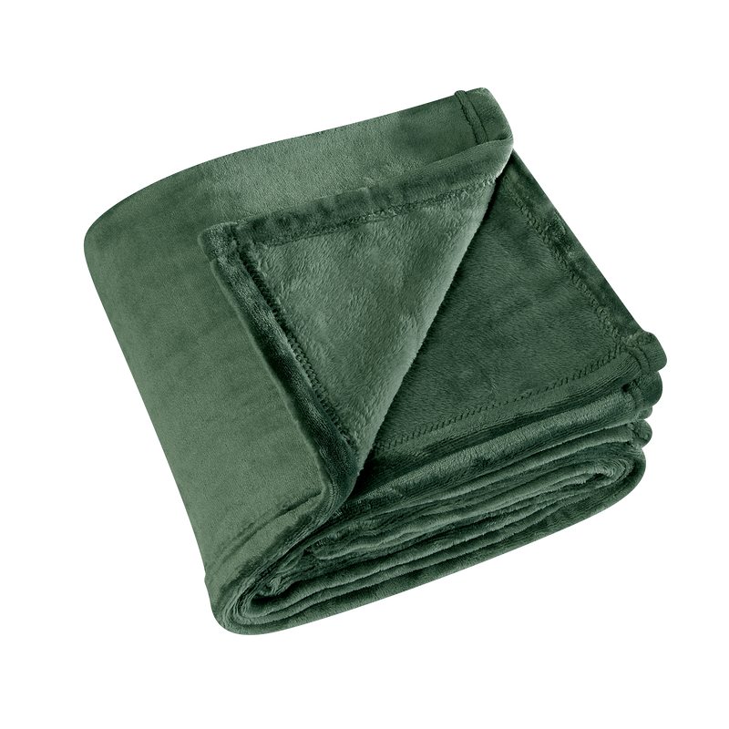 Plaid COCOON coloris vert émeraude