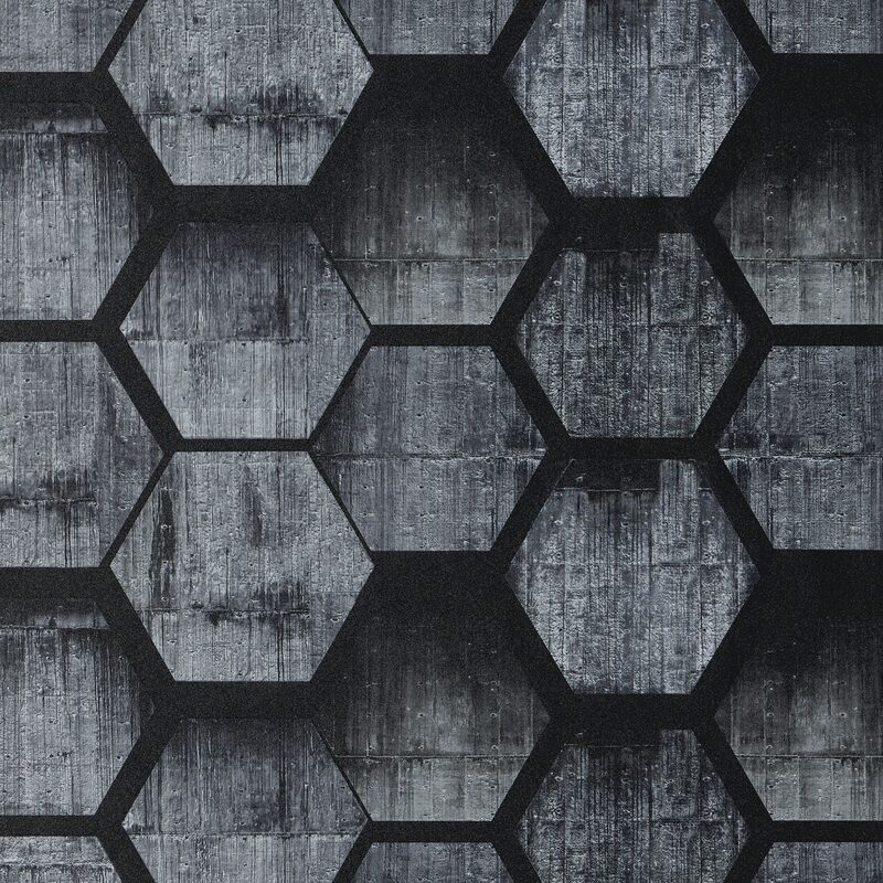 Papier peint intissé KRYPTON coloris noir