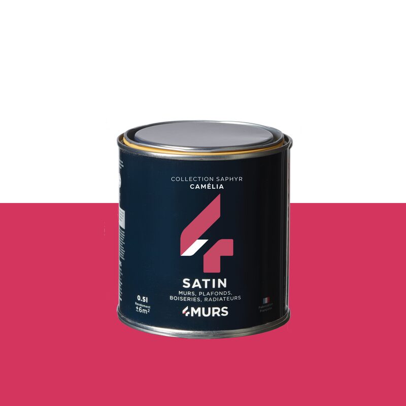 Peinture Finition SAPHYR Alkyde camelia Satiné 0,5 L