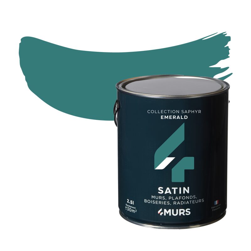 Peinture Multi-supports SAPHYR Alkyde emerald Satiné 2,5 L