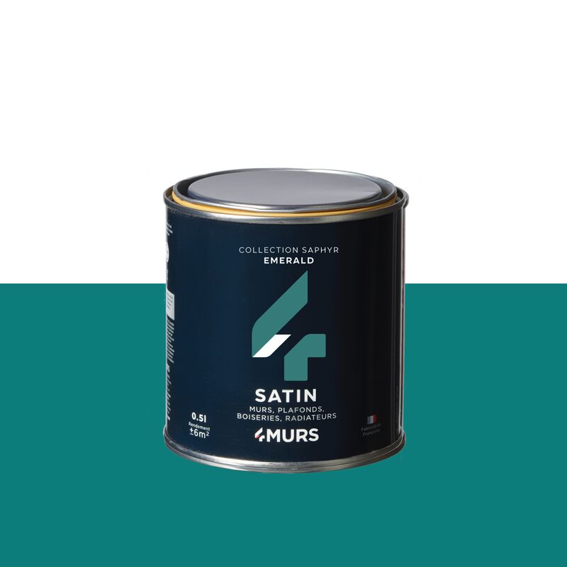 Peinture Finition SAPHYR Alkyde emerald Satiné 0,5 L