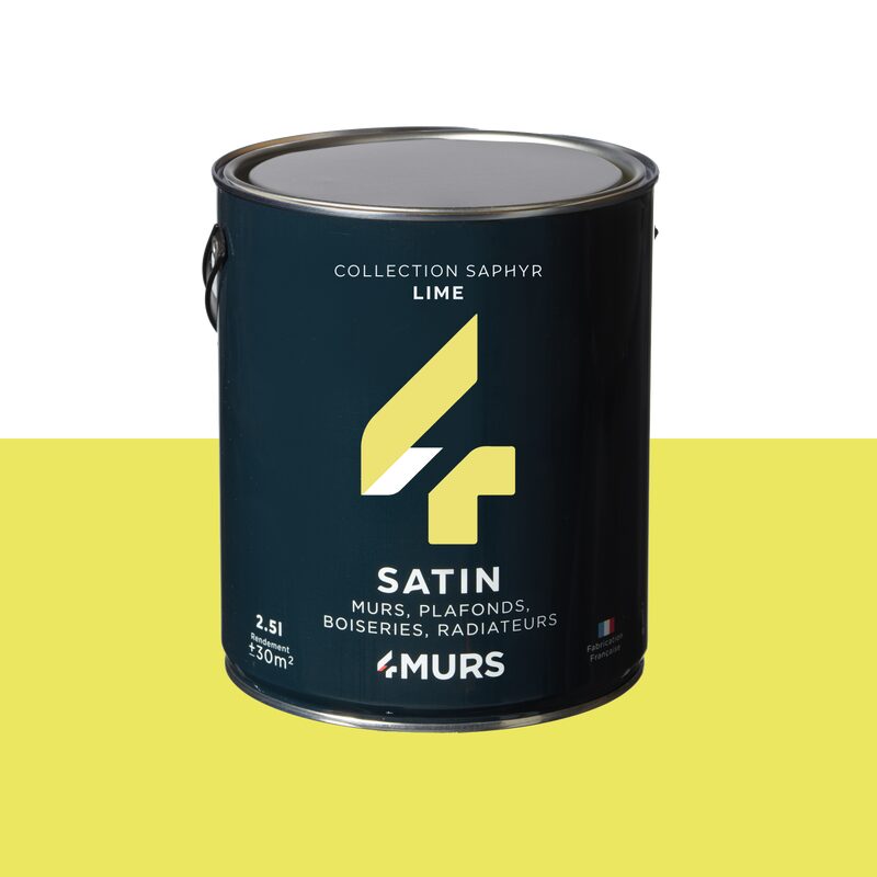 Peinture Multi-supports SAPHYR Alkyde lime Satiné 2,5 L