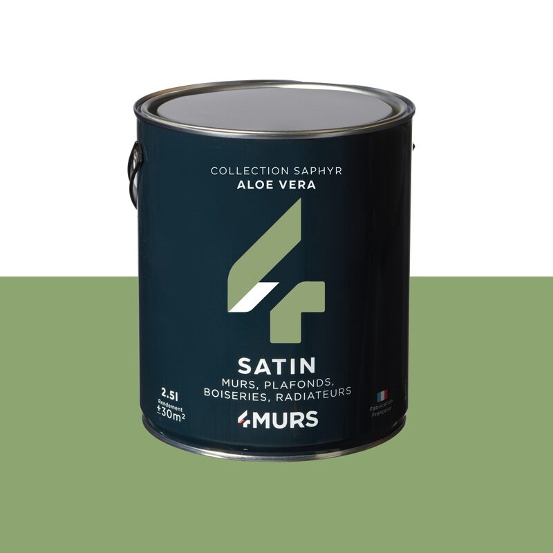 Peinture Multi-supports SAPHYR Alkyde aloe vera Satiné 2,5 L