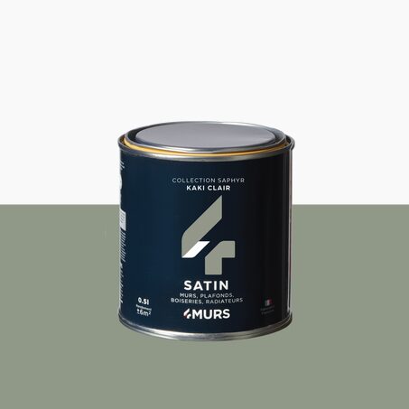 Peinture Finition SAPHYR Alkyde kaki clair Satiné 0,5 L