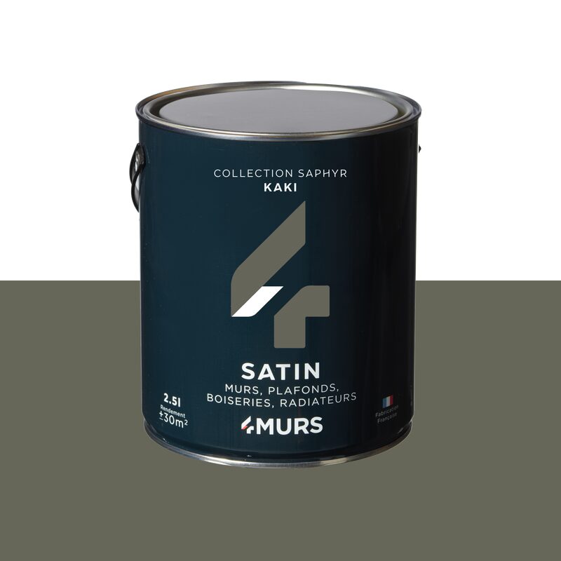 Peinture Multi-supports SAPHYR Alkyde kaki Satiné 2,5 L