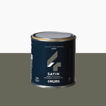 Peinture Finition SAPHYR Alkyde kaki Satiné 0,5 L