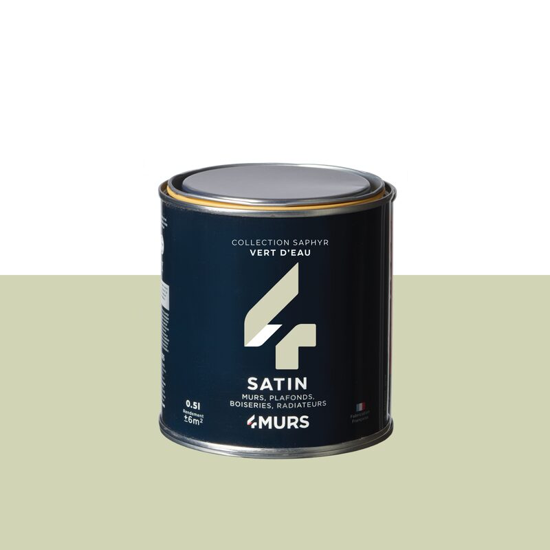 Peinture Finition SAPHYR Alkyde vert d'eau Satiné 0,5 L