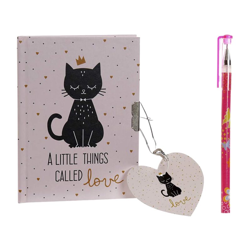Carnet CAT JOURNAL coloris rose