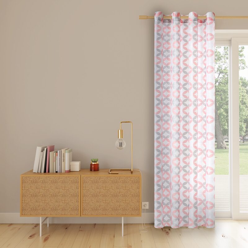 Voilage OWEN coloris corail 140 x 240 cm
