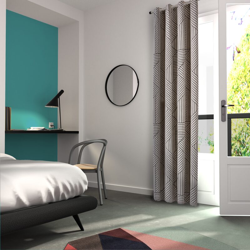 Rideau BUGATTI coloris noir 140 x 260 cm